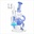 CRYSTAL GLASS 6.3'' RECYCLER DAB RIG C6310