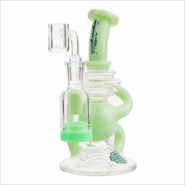 CRYSTAL GLASS 6.3'' RECYCLER DAB RIG C6310
