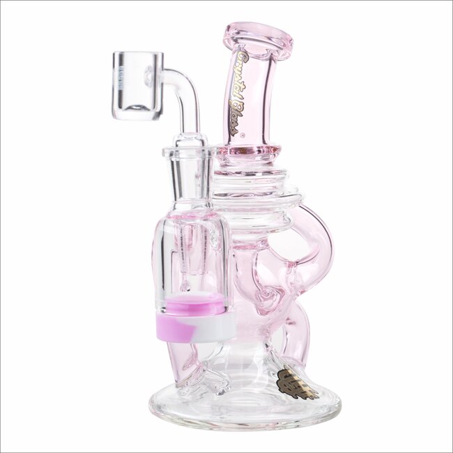 CRYSTAL GLASS 6.3'' RECYCLER DAB RIG C6310