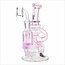 CRYSTAL GLASS 6.3'' RECYCLER DAB RIG C6310