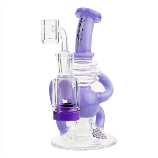 CRYSTAL GLASS 6.3'' RECYCLER DAB RIG C6310