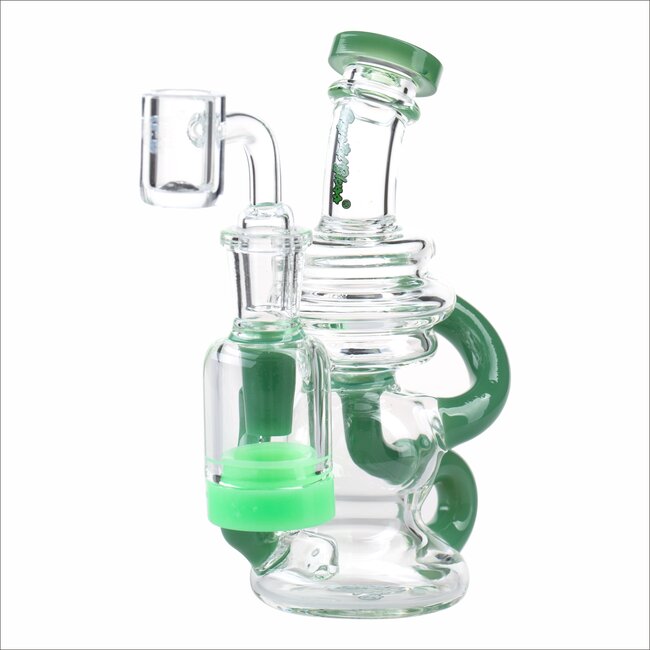 CRYSTAL GLASS 5.5'' RECLAIM RECYCLER W/COLORED C6309