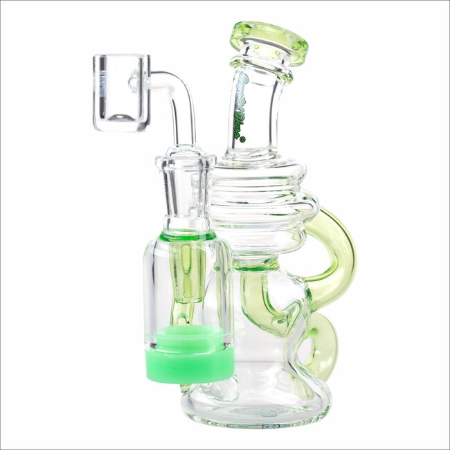 CRYSTAL GLASS 5.5'' RECLAIM RECYCLER W/COLORED C6309