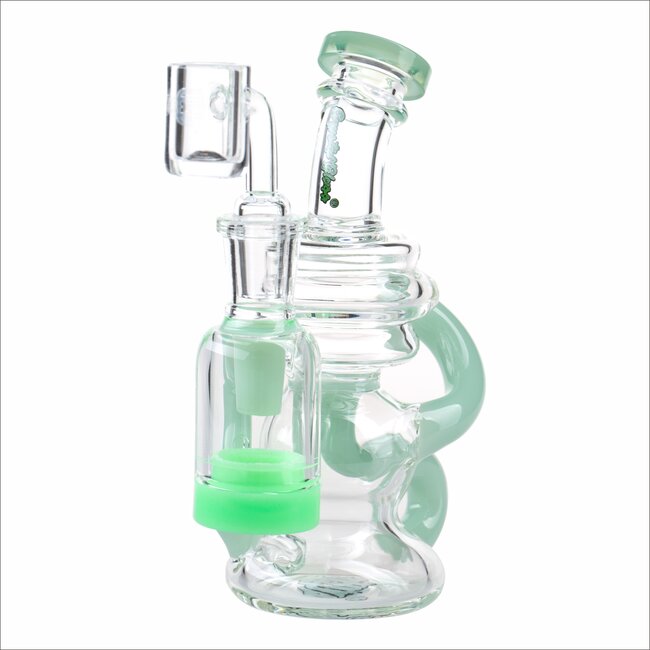 CRYSTAL GLASS 5.5'' RECLAIM RECYCLER W/COLORED C6309
