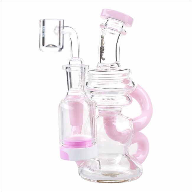 CRYSTAL GLASS 5.5'' RECLAIM RECYCLER W/COLORED C6309
