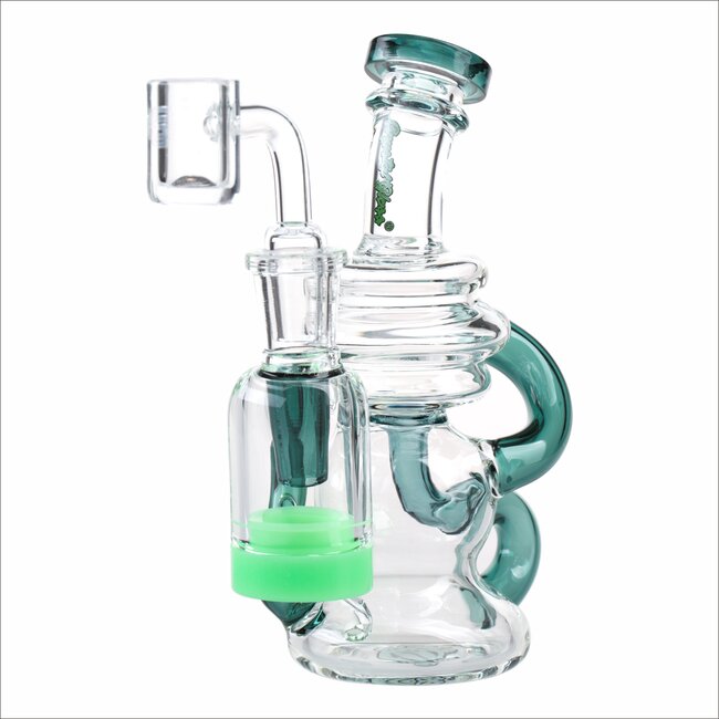 CRYSTAL GLASS 5.5'' RECLAIM RECYCLER W/COLORED C6309