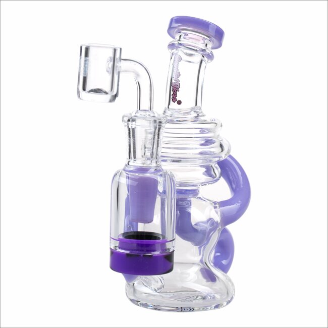 CRYSTAL GLASS 5.5'' RECLAIM RECYCLER W/COLORED C6309