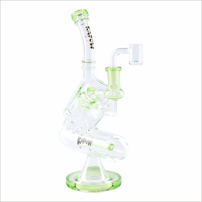 KAPOW 10'' INLINE SWISS PERC CUBE RIG BENT NECK C6302