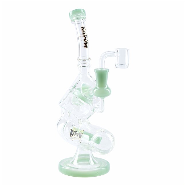 KAPOW 10'' INLINE SWISS PERC CUBE RIG BENT NECK C6302