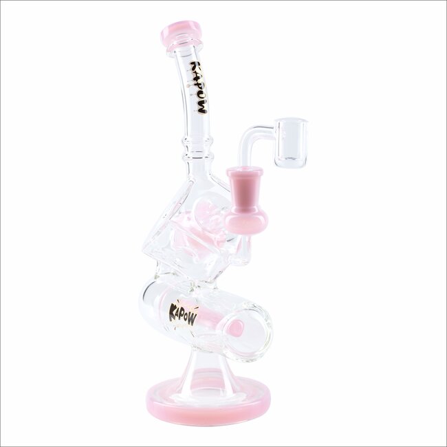 KAPOW 10'' INLINE SWISS PERC CUBE RIG BENT NECK C6302