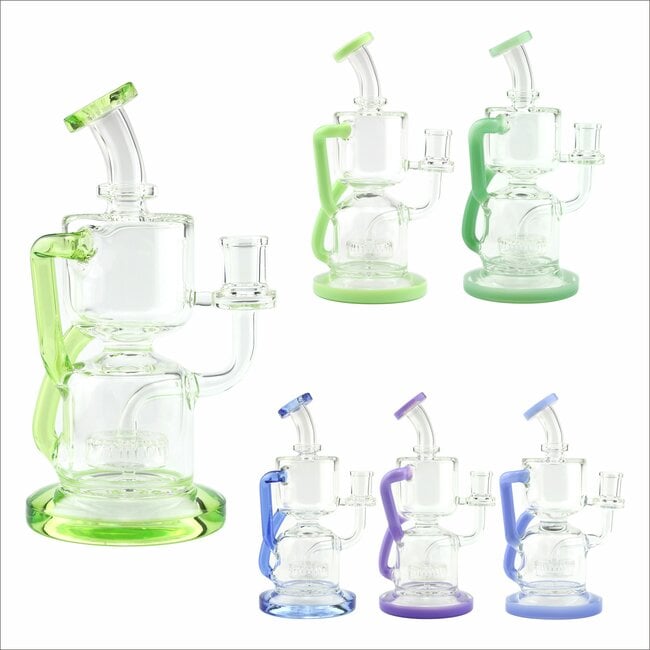 KAPOW 8.5'' DOUBLE ARM SHOWERHEAD PERC BARREL  RIG C9002