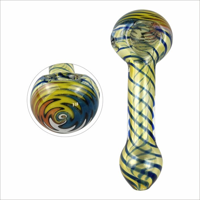 4.5'' SPIRAL WIG WAG FUMED HAND PIPE 88G-CS115