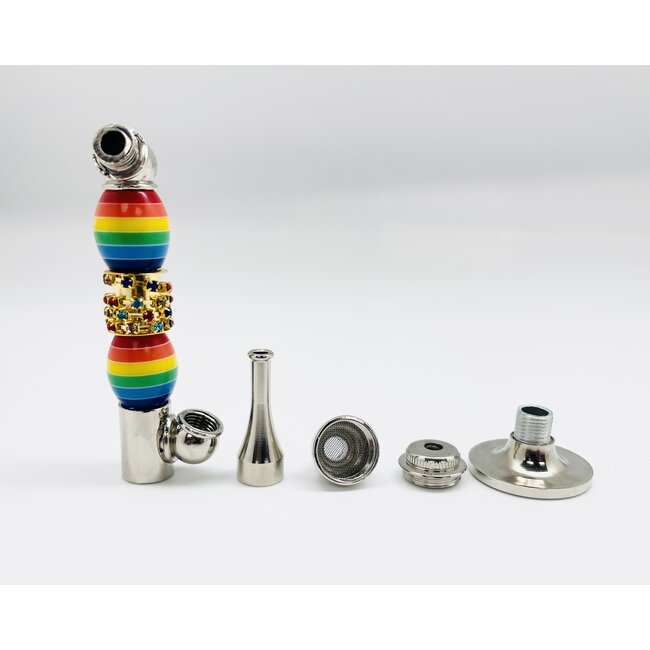 METAL PIPE-NICKET STAND UP WITH DIAMOND HOOKEH STYLE-YD161