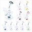 CRYSTAL GLASS 5.7'' MINI HOURGLASS RIG  C6096