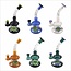 CRYSTAL GLASS 7'' HONEY DRIP HONEYCOMB MARBLE DAB RIG C6217