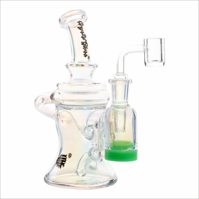 CRYSTAL GLASS 6.3''  IRIDESCENT DAB  RIG  C6266