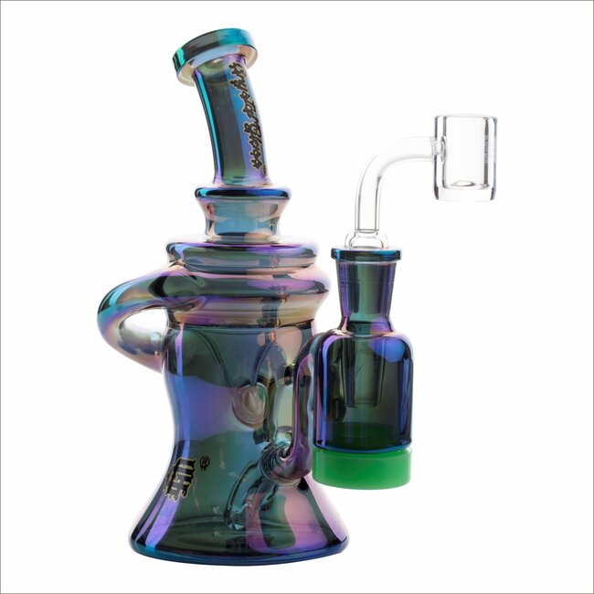 CRYSTAL GLASS 6.3''  IRIDESCENT DAB  RIG  C6266