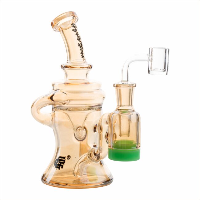 CRYSTAL GLASS 6.3''  IRIDESCENT DAB  RIG  C6266
