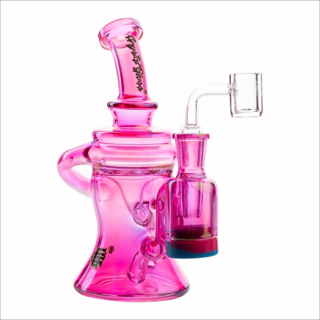 CRYSTAL GLASS 6.3''  IRIDESCENT DAB  RIG  C6266