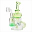 CRYSTAL GLASS 6.5" 5ML RECLAIM DOUBLE ARM INLINE RECYCLER C6298