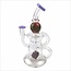 CRYSTAL GLASS CRYSTAL GLASS 7.5" RECYCLER WITH COLOR PERC C6292