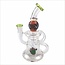 CRYSTAL GLASS 7'' RECYCLER  PERC RIG W/FUMED C6292