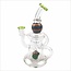 CRYSTAL GLASS 7'' RECYCLER  PERC RIG W/FUMED C6292