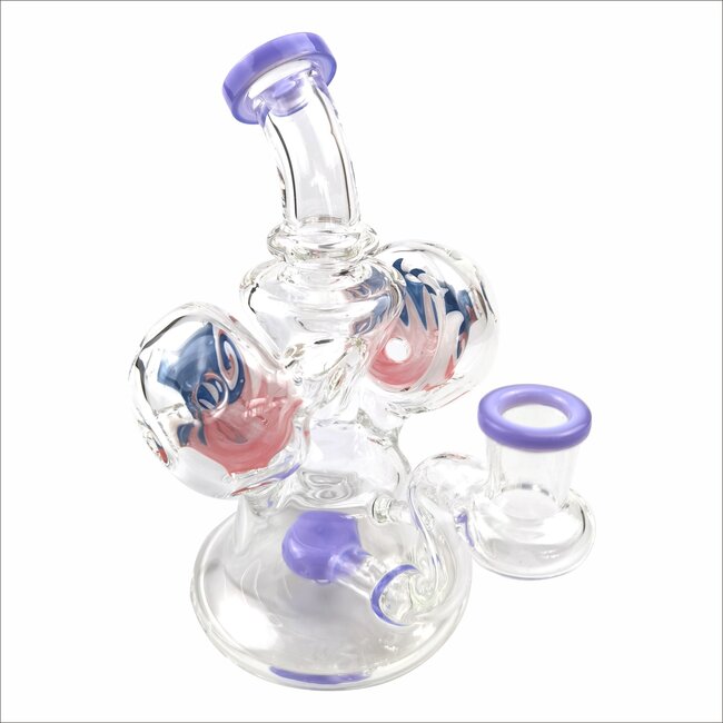 KAPOW 6.5” WIG WAG SWISS PERK RECYCLER C6332-B