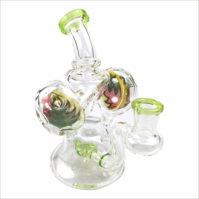 KAPOW 6.5” WIG WAG SWISS PERK RECYCLER C6332-B
