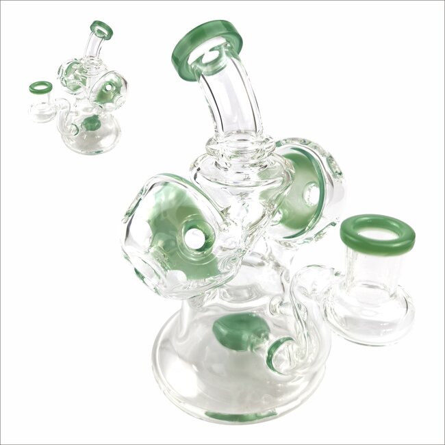 KAPOW 6.5” WIG WAG SWISS PERK RECYCLER C6332-B