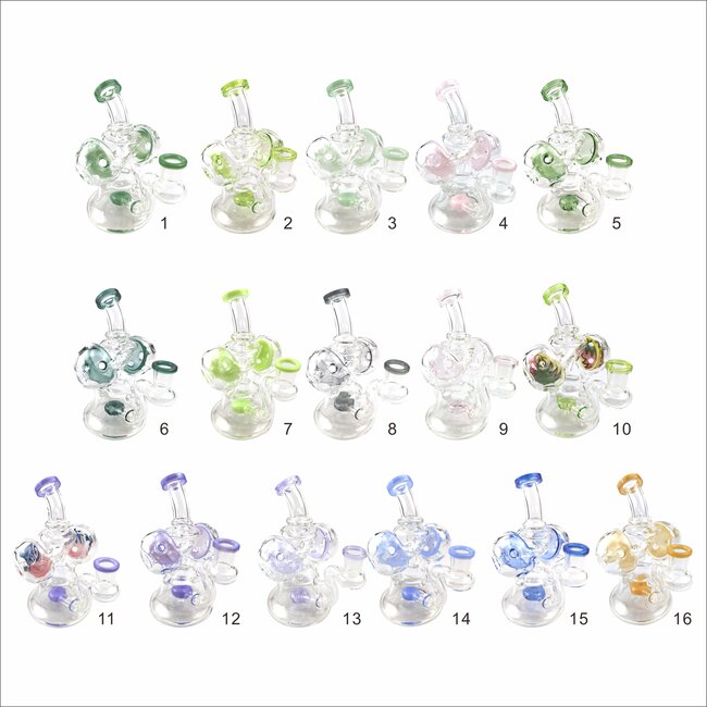 KAPOW 6.5” WIG WAG SWISS PERK RECYCLER C6332-B