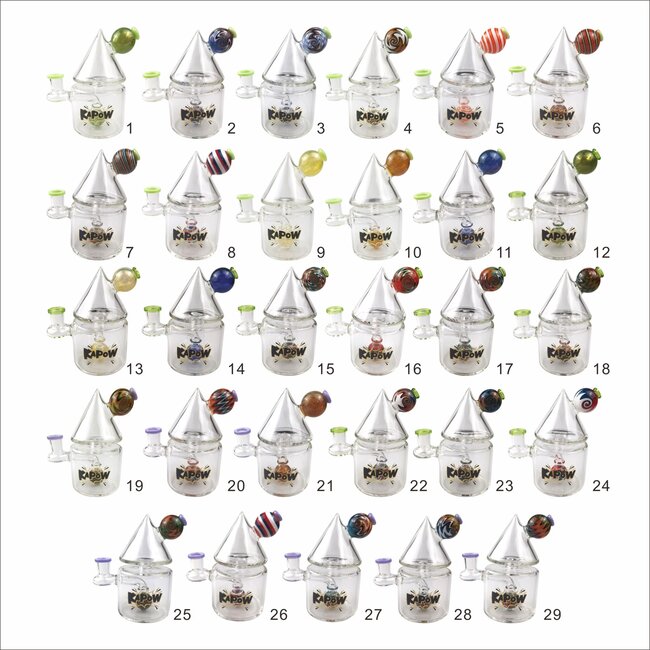 KAPOW 5.3'' HINT OF COLOR WIGWAG INCONE RECYCLER  -C6328