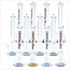 CRYSTAL GLASS 18'' MATCHING DOWNSTEM BEAKER BONG C1628