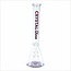 CRYSTAL GLASS 18'' MATCHING DOWNSTEM BEAKER BONG C1628