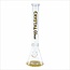 CRYSTAL GLASS 18'' MATCHING DOWNSTEM BEAKER BONG C1628