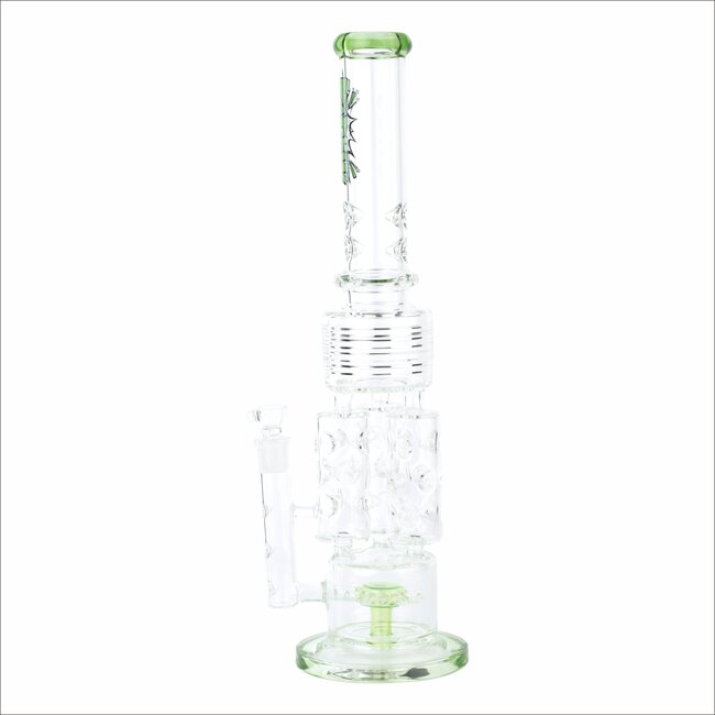 KAPOW 19'' ICE PINCH TRIPLE HONEYCOMB CHAMBER PERC RECYCLER WATER PIPE C1563
