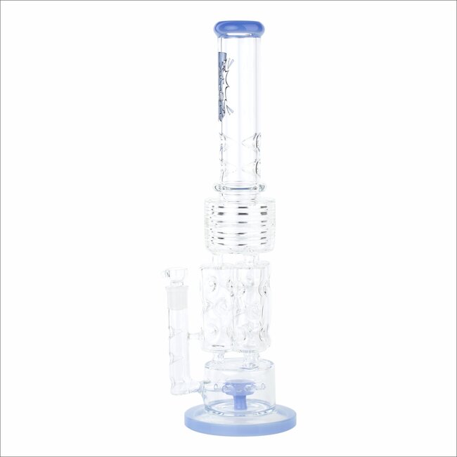 KAPOW 19'' ICE PINCH TRIPLE HONEYCOMB CHAMBER PERC RECYCLER WATER PIPE C1563
