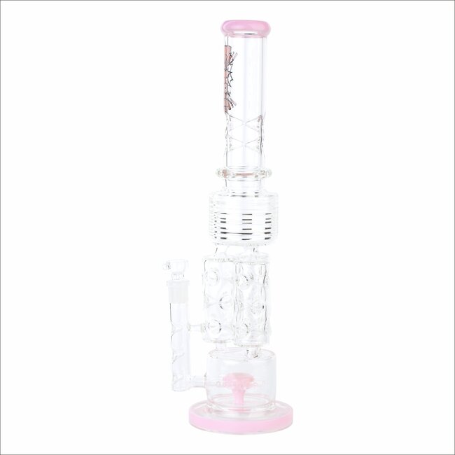 KAPOW 19'' ICE PINCH TRIPLE HONEYCOMB CHAMBER PERC RECYCLER WATER PIPE C1563