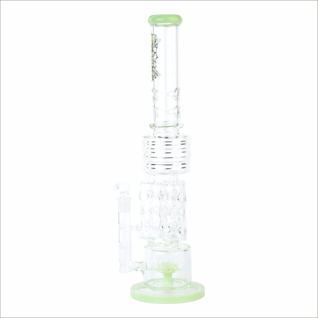 KAPOW 19'' ICE PINCH TRIPLE HONEYCOMB CHAMBER PERC RECYCLER WATER PIPE C1563
