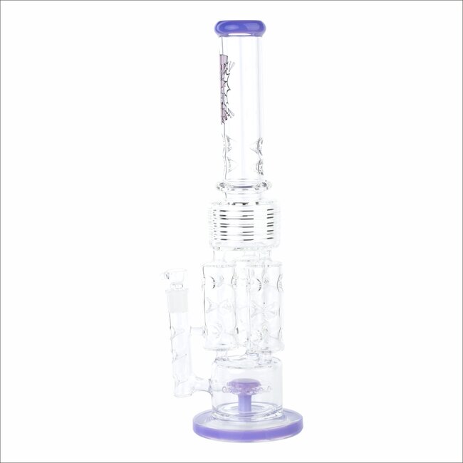KAPOW 19'' ICE PINCH TRIPLE HONEYCOMB CHAMBER PERC RECYCLER WATER PIPE C1563