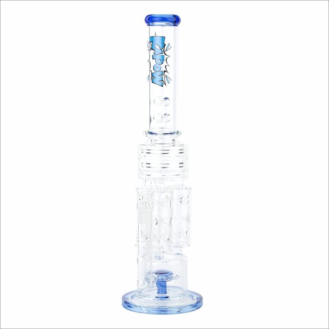 KAPOW 19'' ICE PINCH TRIPLE HONEYCOMB CHAMBER PERC RECYCLER WATER PIPE C1563