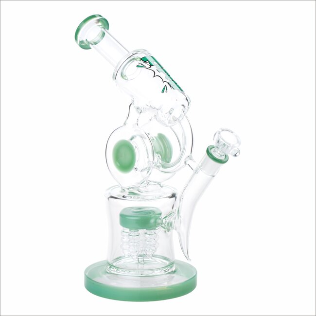 KAPOW 11'' GOURD PERCOLATOR THREE CHAMBER GLASS BONG C1565