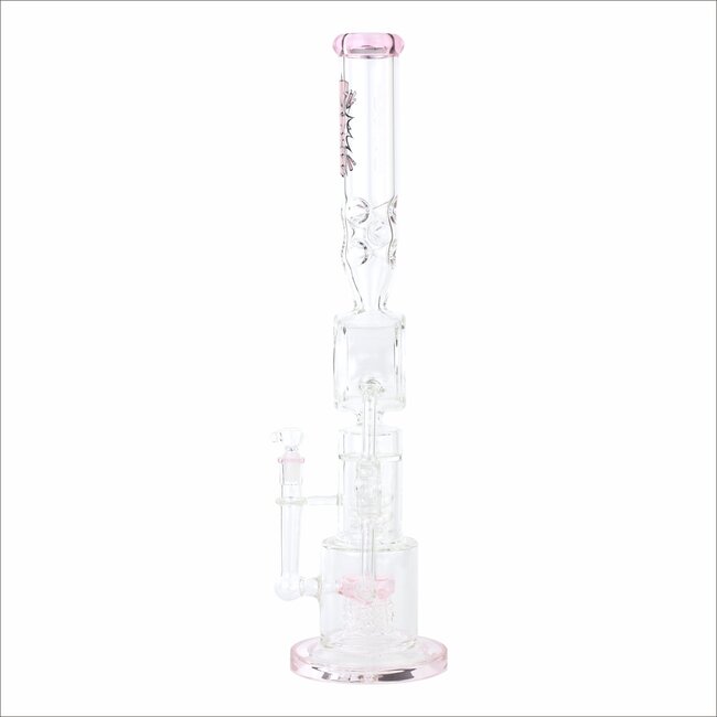KAPOW 21'' MULTI PERC DOUBLE DONUT RECYCLER WATER PIPE C1568
