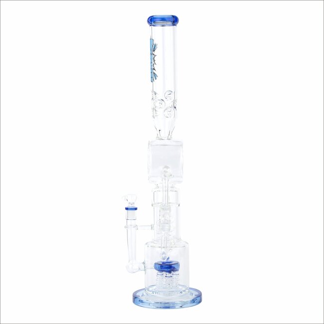 KAPOW 21'' MULTI PERC DOUBLE DONUT RECYCLER WATER PIPE C1568