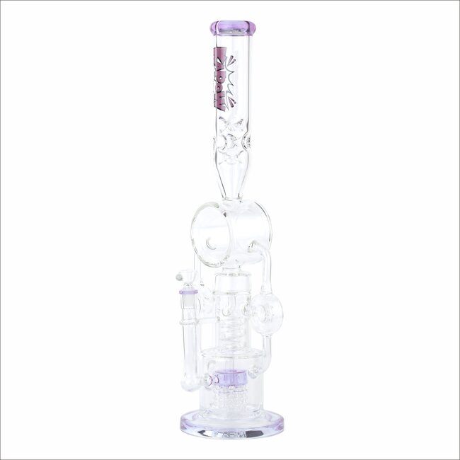 KAPOW 21'' MULTI PERC DOUBLE DONUT RECYCLER WATER PIPE C1568