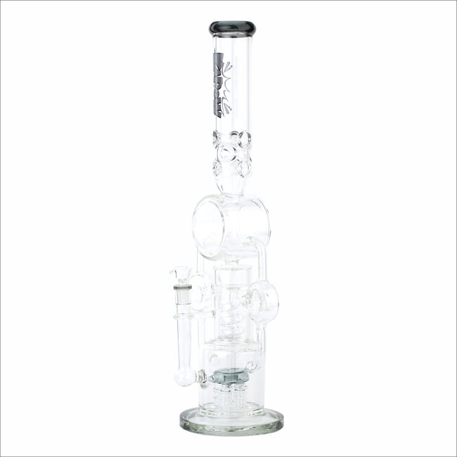 KAPOW 21'' MULTI PERC DOUBLE DONUT RECYCLER WATER PIPE C1568
