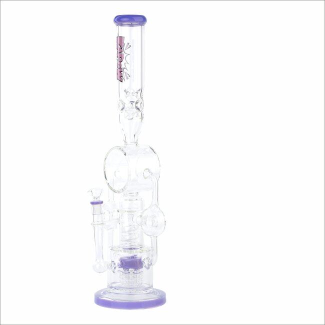 KAPOW 21'' MULTI PERC DOUBLE DONUT RECYCLER WATER PIPE C1568