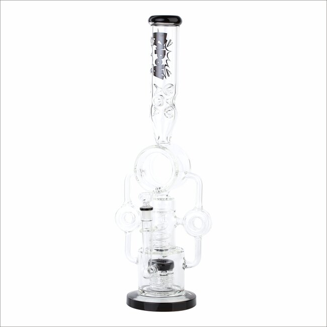 KAPOW 21'' MULTI PERC DOUBLE DONUT RECYCLER WATER PIPE C1568