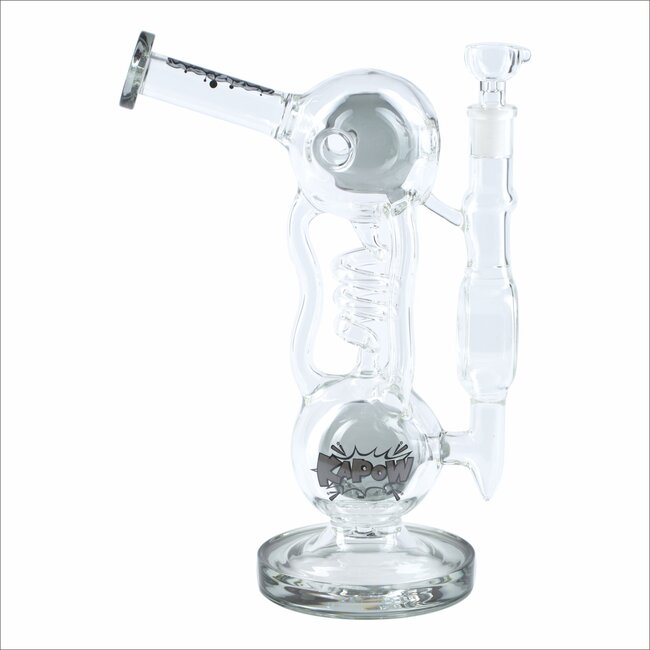 KAPOW 10'' DOUBLE BALL CHAMBER RECYCLER WATER PIPE-C1627