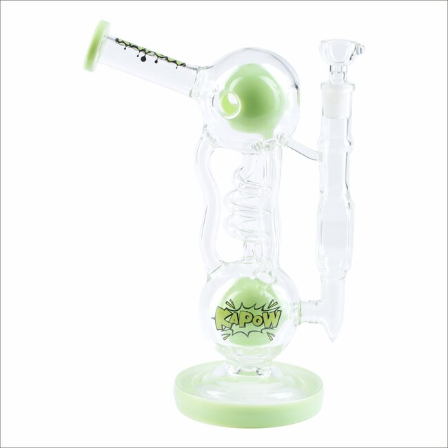 KAPOW 10'' DOUBLE BALL CHAMBER RECYCLER WATER PIPE-C1627